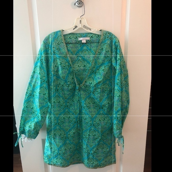 Victoria Secret Teal Bohemian Cover Up - Picture 1 of 16